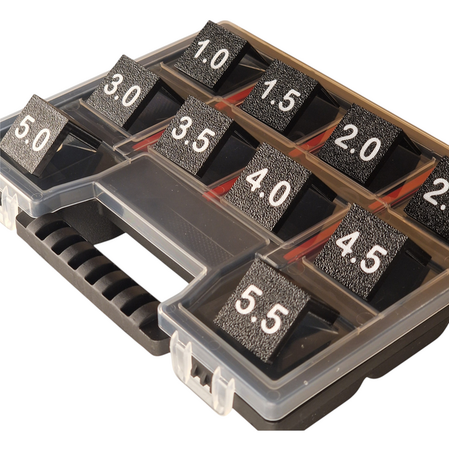 Zestaw prostych dystansów do regulacji frontów 1.0-5.5mm